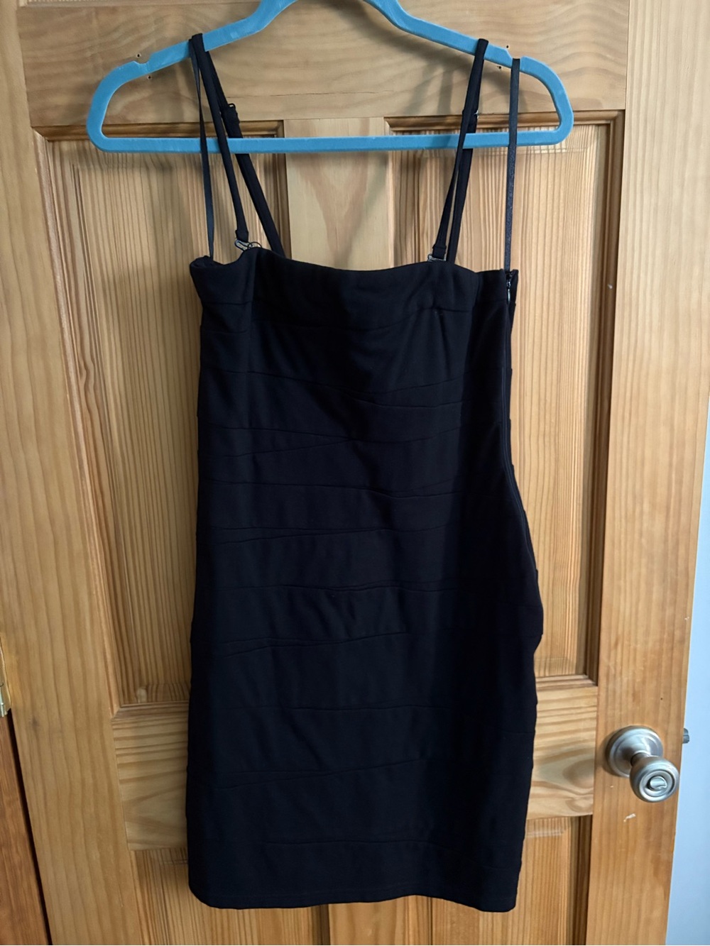 INC International Concepts Black Strappy Mini Bandage Dress